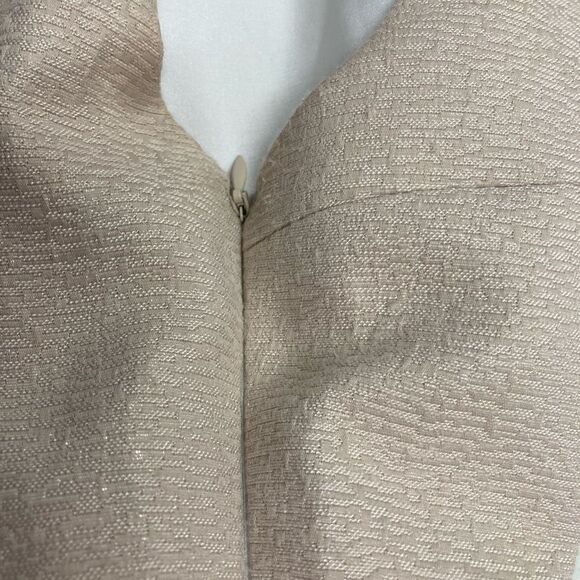 GIANNI BINI, Ivory & Tan dress, Sz 0, Party, 1/2 exposed zipper in front - Picture 8 of 11
